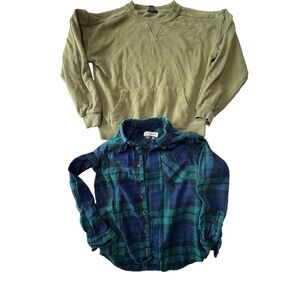 Boys Size 11-12 M Long Sleeve Shirt Sweatshirt Lot Forever 21 Magellan 2 Pc